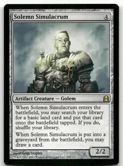 Solemn Simulacrum #262 (NM) Commander CMD Magic MTG - Image 1