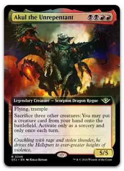 Akul the Unrepentant (Extended Art) #346 (Foil) NM Thunder Junction Magic MTG - Image 1