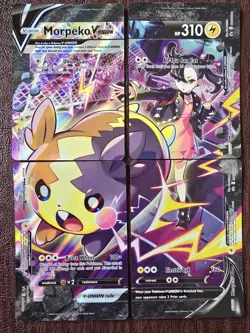 Pokemon Morpeko V-Union 4 Card Set SWSH287 SWSH288 SWSH289 SWSH290 Promo NM/Mint - Image 1