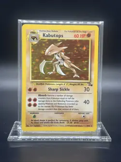 Pokemon Kabutops 9/62 – Fossil – Holo Rare – Moderate Play - Image 1