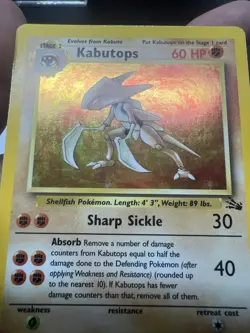 Pokemon Kabutops 9/62 – Fossil – Holo Rare – Moderate Play - Image 4