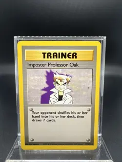 Pokemon Imposter Professor Oak 073/102 Base Set Rare Non Holo - LIGHT PLAY - Image 1