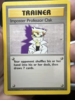 Pokemon Imposter Professor Oak 073/102 Base Set Rare Non Holo - LIGHT PLAY - Image 4