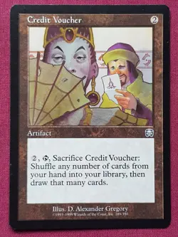 Magic The Gathering MERCADIAN MASQUES CREDIT VOUCHER artifact card MTG - Image 1