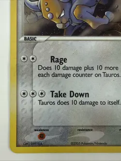 Tauros 5/17 Holo Rare POP Series 2 Pokemon - Image 5