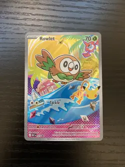 Rowlet 043 First Partner Illustration Collection Promo Pokemon English MEP NM - Image 1