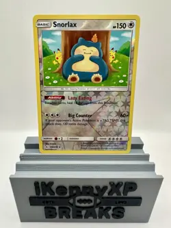 2019 Pokemon Sun & Moon Unbroken Bonds Snorlax Reverse Holo #158/214 - Image 1