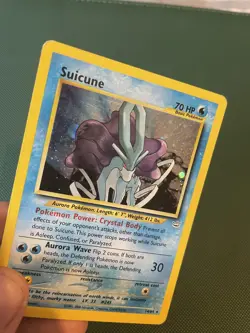 Pokemon 2001 Suicune 14/64 Neo Revelation Holo heavy play - Image 4