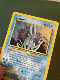 Pokemon 2001 Suicune 14/64 Neo Revelation Holo heavy play - Image 5