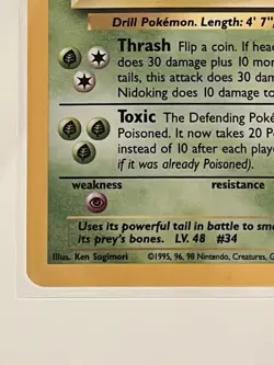 Nidoking 11/130 ~ Pokemon TCG ~ Base Set 2 ~ Holo Rare Shadow ~ Lightly Played + - Image 5