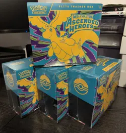Pokemon Mega Evolution: Ascended Heroes Elite Trainer Box ETB (Lot of 4 Boxes) - Image 1