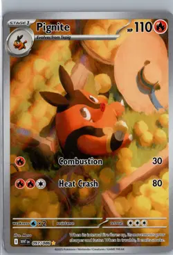 Pignite - 097/086 - Pokemon White Flare Illustration Rare NM - Image 1