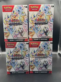 Pokemon TCG Prismatic Evolutions Booster Bundle Lot Of 4 - Image 1