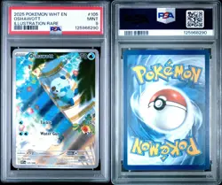 2025 POKEMON WHT EN-WHITE FLARE ILLUSTRATION RARE #105 OSHAWOTT PSA 9 - Image 4