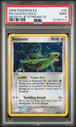 2005 Pokemon Ex Deoxys Rayquaza Holo 22 Jetstream Theme Deck PSA 9 - Image 1