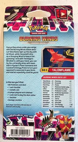 2014 Pokemon XY Phantom Forces - Burning Winds Theme Deck - SEALED - Image 2
