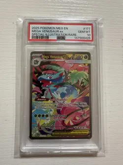 2025 POKEMON MEGA EVOLUTION SPECIAL ILLUSTRATION RARE MEGA VENUSAUR EX PSA 10 - Image 1