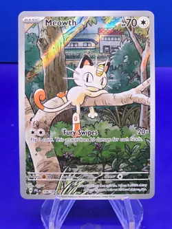 Meowth Illustration Rare 106/094 Pokemon Phantasmal Flames English Near Mint - Image 1