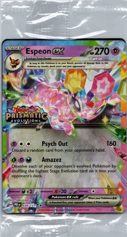 Espeon ex - (Prismatic Evolutions Stamp) 034/131 Pokemon TCG Promo Sealed NM - Image 1