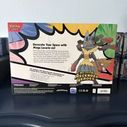 Pokemon TCG Ascended Heroes Premium Poster Collection Mega Lucario EX IN HAND - Image 2