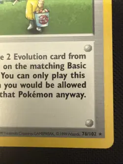 Pokemon Breeder 076/102 Base Set (Shadowless) Regular - LP - Image 3