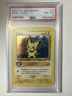 Pokemon PSA 8 Pichu 12/111 Neo Genesis Holo - Image 1