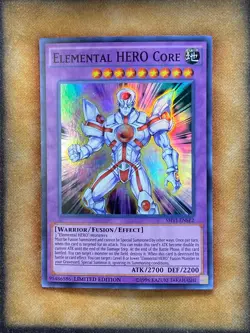 Yugioh Elemental HERO Core SHVI-ENSE2 Super Rare Limited Edition LP - Image 1