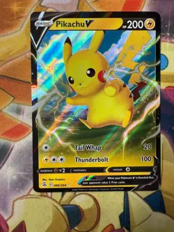 Pikachu V 086/264 Fusion Strike NM Ultra Rare Pokemon Card - Image 1