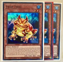 Yugioh! 3x Swap Frog RA03-EN005 Super Rare 1st Ed NM - Image 1