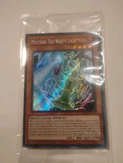Yugioh Mystical Elf White Lightning LDS3-EN135 LE Secret Rare Card Sealed Konami - Image 1