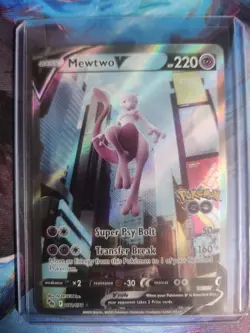 Mewtwo V - 072/078 - Pokemon Go Sword & Shield Alternate Holo Rare Card NM - Image 1