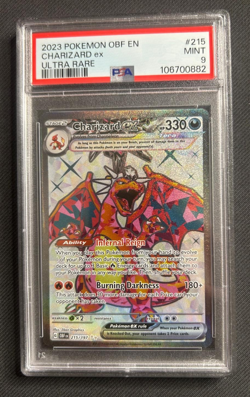 Pokemon TCG Charizard EX Obsidian Flames Holo Ultra Rare Card 215/197 PSA 9 - Image 1