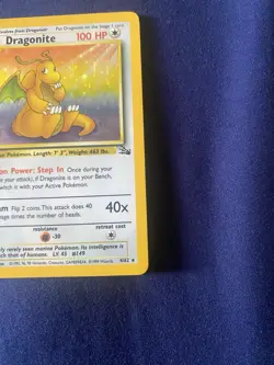 Pokemon TCG Dragonite Fossil Holo Unlimited Rare Card 4/62 - Image 2