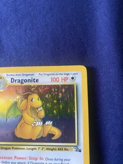 Pokemon TCG Dragonite Fossil Holo Unlimited Rare Card 4/62 - Image 3