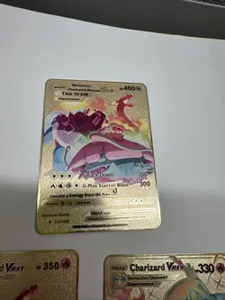 Charizard VMAX Gold Metal Pokemon Display Card 074/073, 143/203, 143/293 Fan Art - Image 4