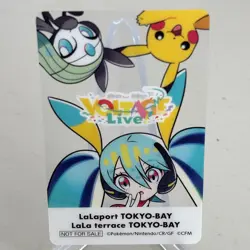 LaLaport Tokyo-Bay Hatsune Miku Pikachu Pokemon Clear Card Japanese ~ NM - Image 1