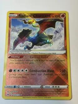 Radiant Charizard 020/159 Crown Zenith NM Holo Pokemon Card - Image 1
