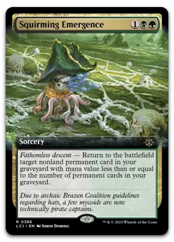 Squirming Emergence (Extended Art) #386 NM Lost Caverns of Ixalan LCI Magic MTG - Image 1
