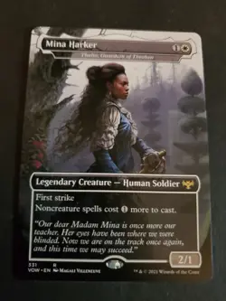 MTG Mina Harker (Thalia, Guardian of Thraben) Crimson Vow 331 Borderless Rare NM - Image 1