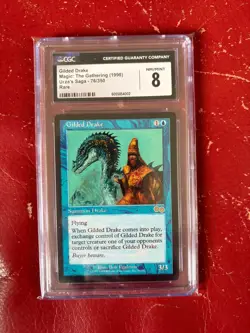 GILDED DRAKE Urza's Saga Rare Reserved List CGC 8 - Image 1