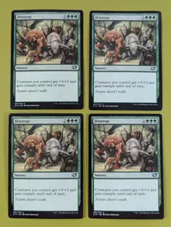 Overrun x4 Commander 2014 4x Playset Magic the Gathering MTG - Image 1