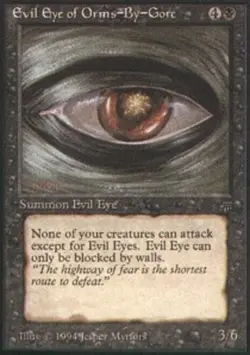 [1x] Evil Eye of Orms-By-Gore Heavy Play, English Legends MTG Magic - Image 1
