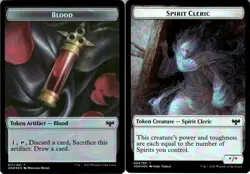MTG *Spirit Cleric | Blood Foil Double Sided Token X1* (NM) Crimson Vow Magic - Image 1