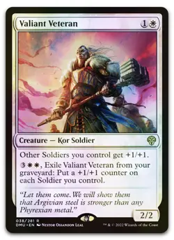 Valiant Veteran #38 (Foil) (NM) Dominaria United DMU Magic MTG - Image 1