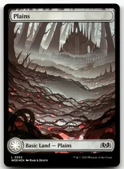 Plains (0262) #262 (Foil) (NM) Wilds of Eldraine WOE Magic MTG - Image 1