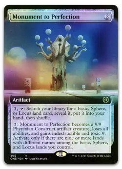 Monument to Perfection (Extended Art) #396 (Foil) NM Phyrexia All Will Be One - Image 1