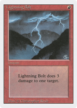 Lightning Bolt (HP) Revised Edition 3ED Magic MTG - Image 1