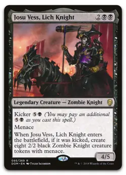 Josu Vess, Lich Knight #95 (NM) Dominaria DOM Magic MTG - Image 1