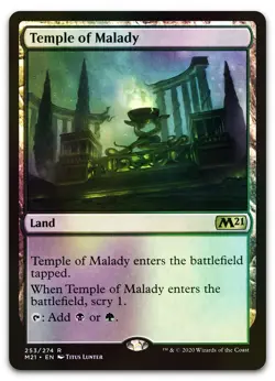Temple of Malady #253 (Foil) (NM) Core Set 2021 M21 Magic MTG - Image 1