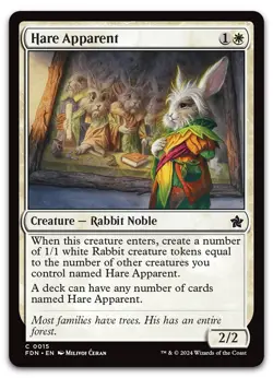 Hare Apparent #15 (NM) Foundations FDN Magic MTG - Image 1